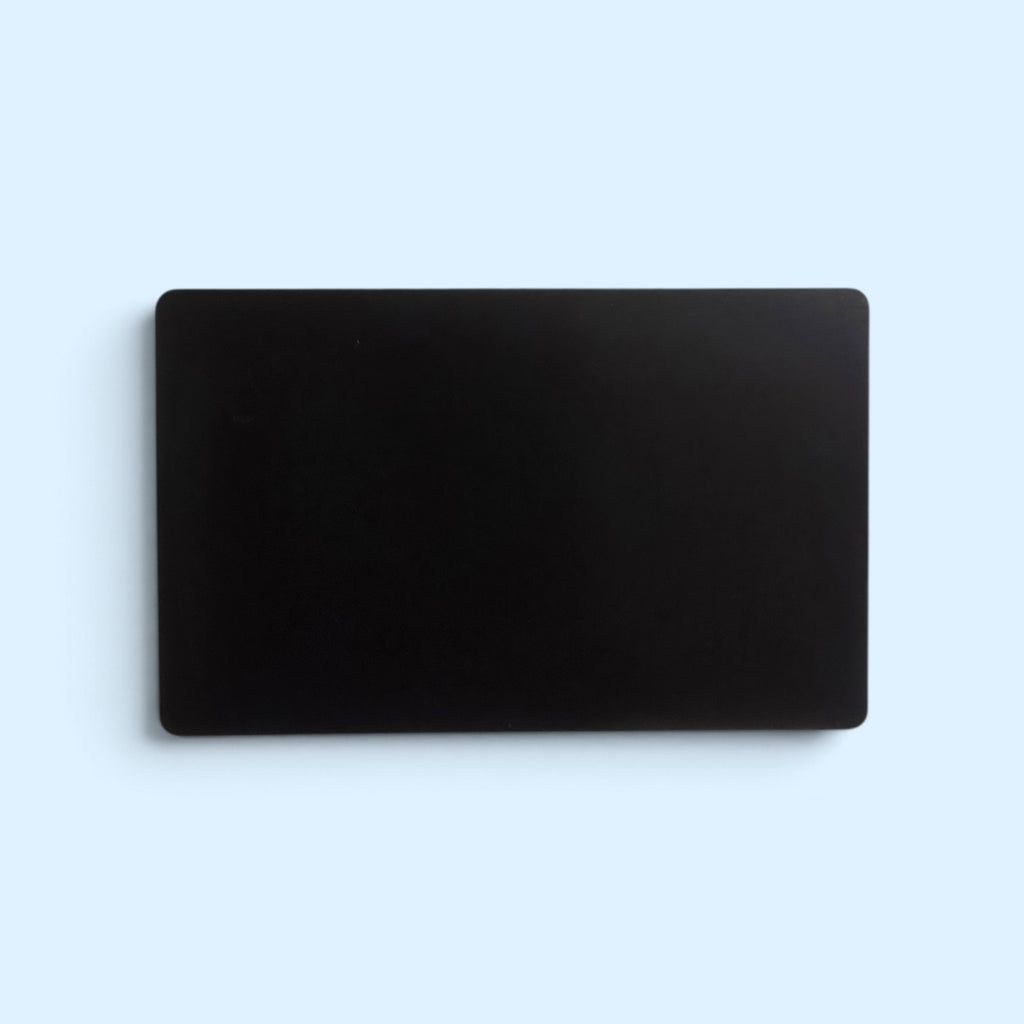Laser Engraved Aluminum Business Cards 50 Pack Black