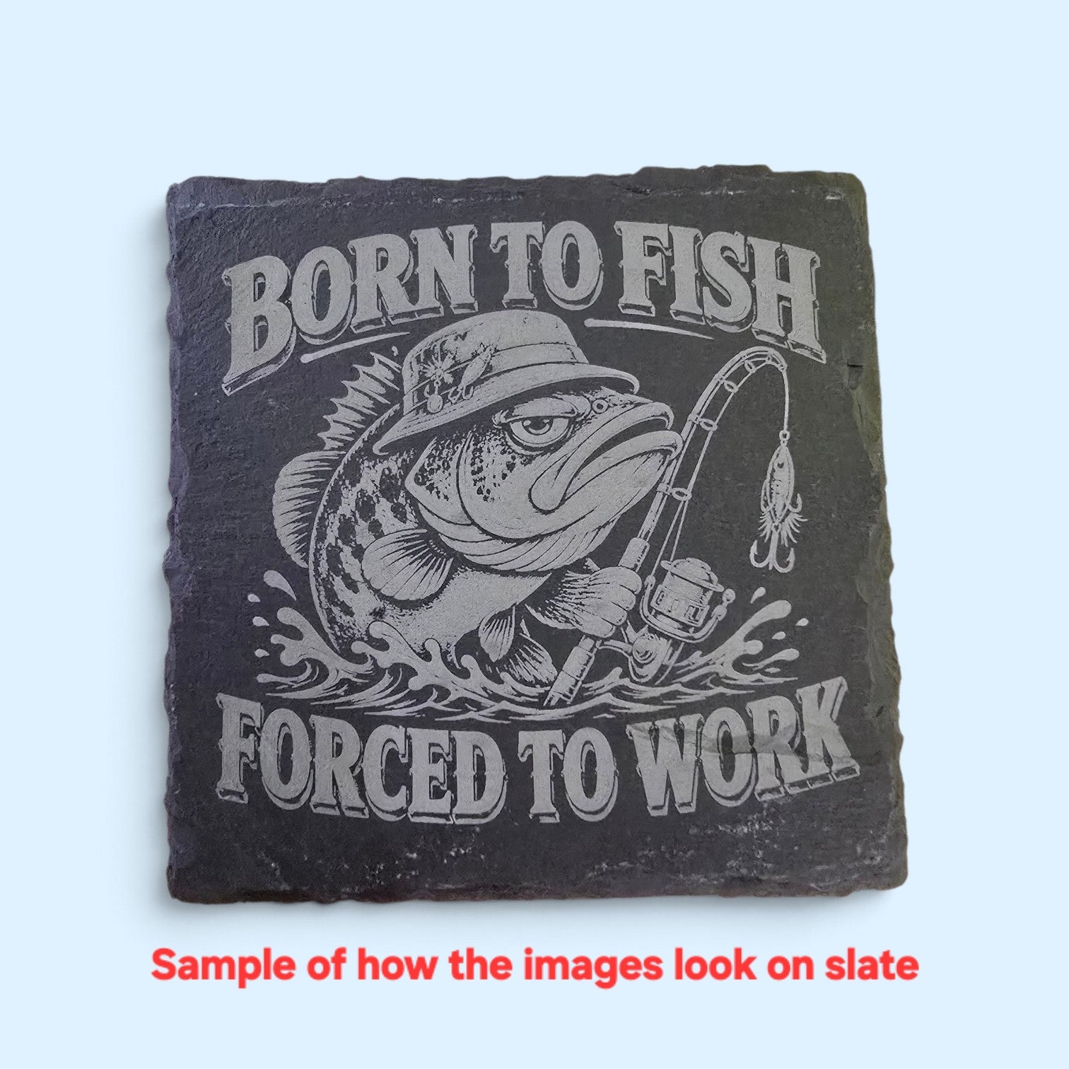 Set of 4 Slate Coasters Fishing Humor you pick your image