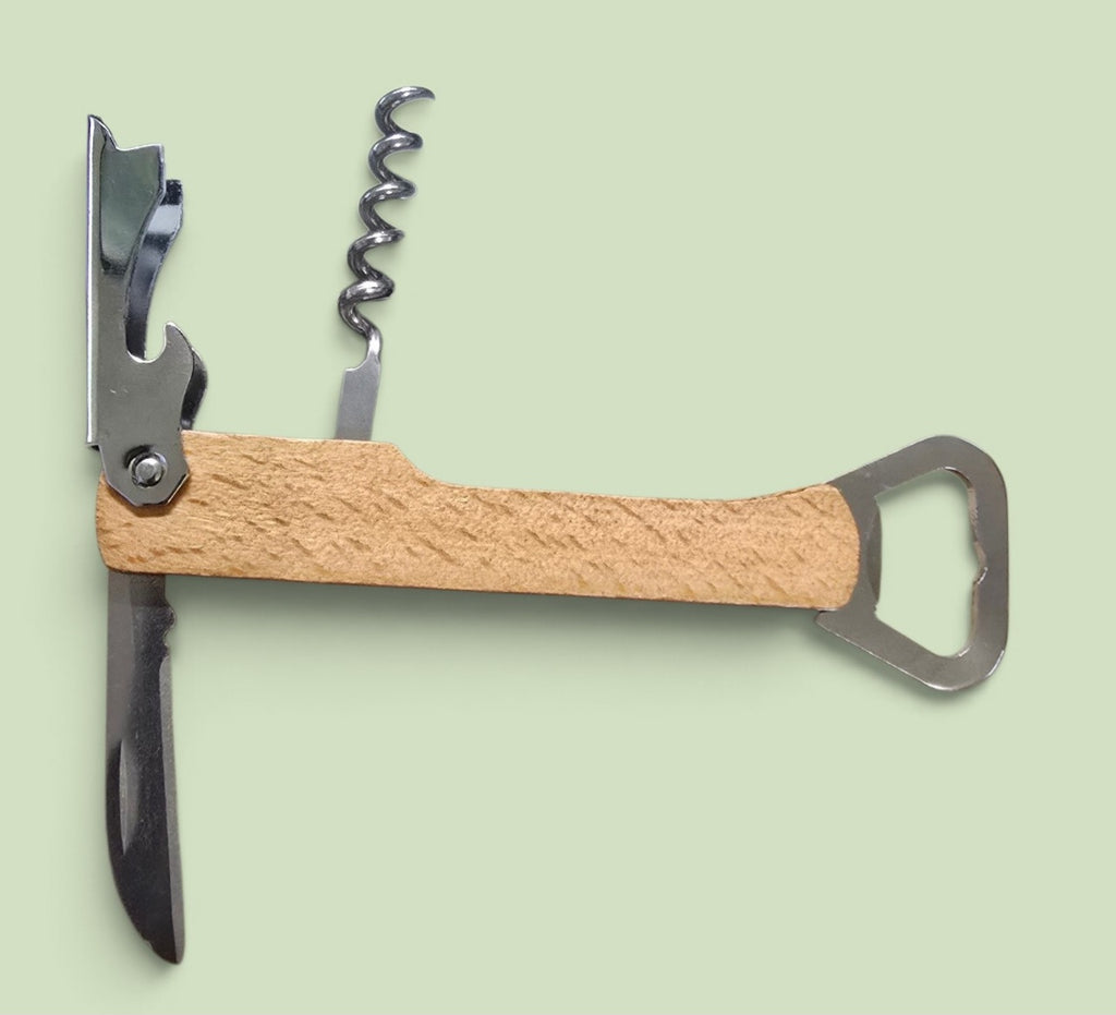 Wine/Bottle Opener Wood Handle Personalize with your family name
