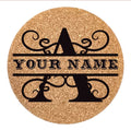 Cork Coaster Set of 8 Personalized with your Monogram